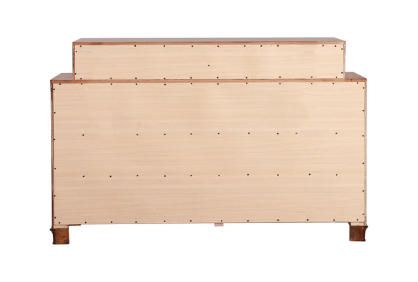 English Elm LaVita Solid Hardwood 10-Drawer Dresser with Jewelry Drawers, Durable Oak Finish, Spacious Storage Oak 42 L x 69 W x 20 H B078108496