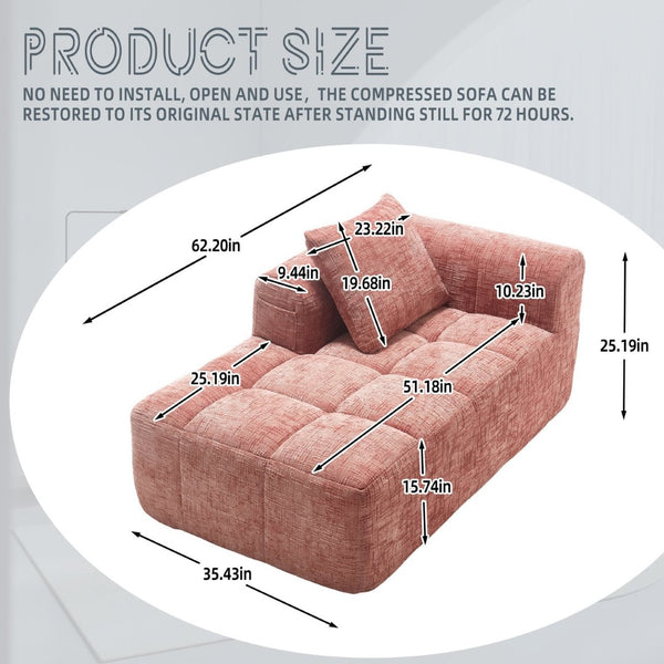 English Elm United We Win Chenille Loveseat Sofa - Minimalist Modular Sleeper For Cozy Living Rooms & Small Spaces W1568P255136-GIGA
