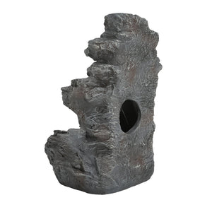 English Elm Christopher Knight Home® - 5-Tiered Concrete Fountain Slim Column with LED Lighting, Weather-Resistant Modern Garden Accent, Space-Saving 디자인 N765P324556G