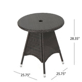 Christopher Knight Home® - Noble House - Corsica Multi Brown PE Round Bistro Table