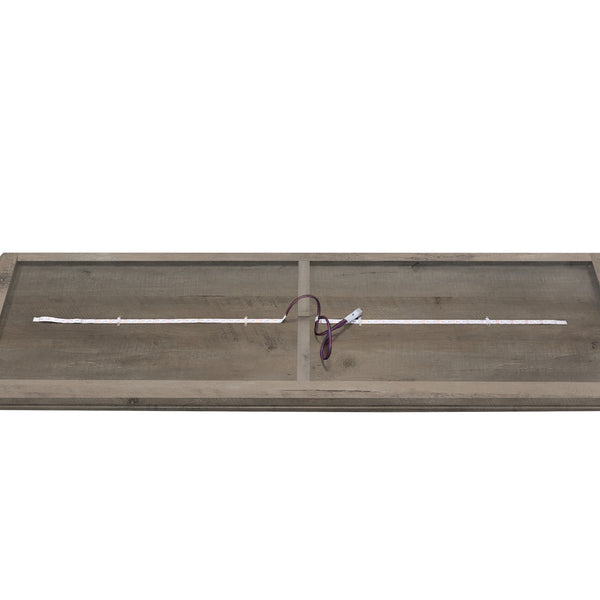 English Elm TVstand,media modern gray entertainment console with 1400W infrared electric fireplace, LED Bluetooth band, 62.6" L storage cabinet for TVs up to 65", safe flame effect, 120V home heating ambiance W679119744