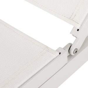 English Elm Christopher Knight Home® - FINN Chaise Lounge Set for Outdoor Patio – Aluminum Frame, Breathable Nylon Mesh, Handcrafted Comfort White 71041.00WHI