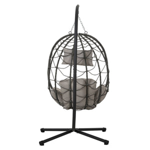 English Elm Egg Chair With Stand – Cozy Indoor Outdoor Hanging Basket Chair For Relaxation & Stylish Decor W1703P163949
