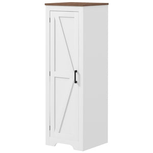 English Elm Living Room Barn Door Accent Cabinet Rustic Farmhouse Freestanding Narrow Storage Unit T3971P469757