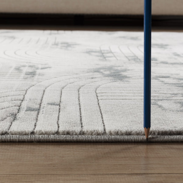 English Elm Geometrix Contemporary Gray Area Rug 2'7" X 9'10" – Durable, Soft, And Stylish For High-Traffic Areas B186P316815