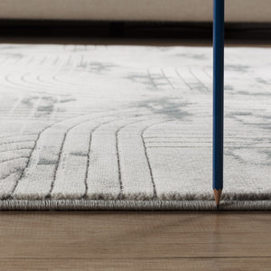 English Elm Geometrix Gray Area Rug 7'10" X 10'6" - Soft, Durable, Kid & Pet-Friendly, Modern Geometric Design B186P316813