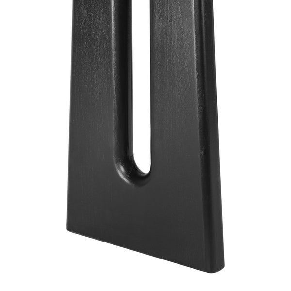 English Elm Mirod Wood Veneer Geometric Console Table Sculptural Sled Base for Entryway Hallway N760P321811B