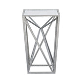 Madison Park Zee Transitional Angular Mirror Accent Table MP120-0220 Silver