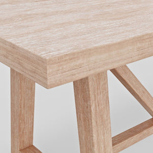 Alpine Furniture Raquel Driftwood Rectangular Dining Table — Japandi Minimalist 84" Seats 6, Durable, Easy Assembly 3269-01