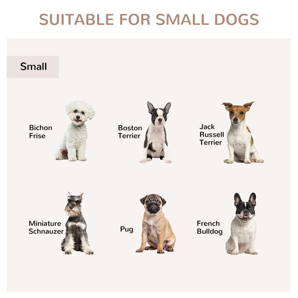 English Elm Pawhut Wooden Dog Crate End Table with Triple Doors for Small Breeds Indoor Use W2225P229092