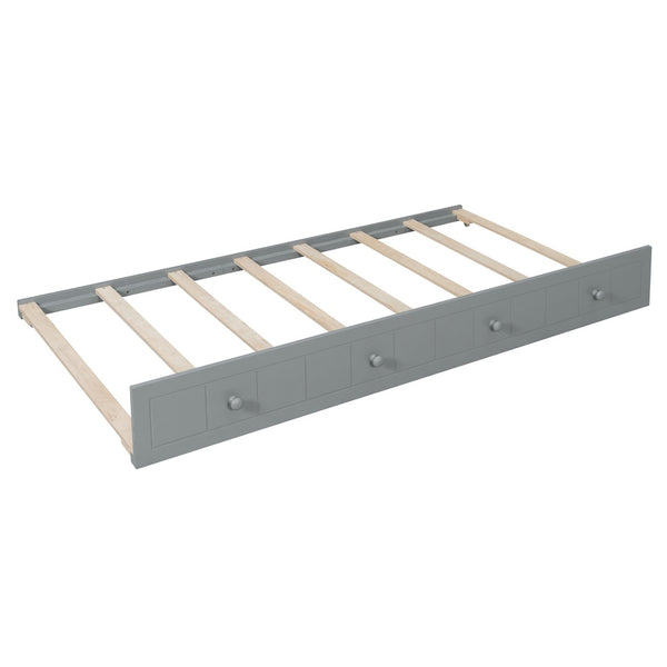 English Elm Twin Canopy Daybed with Pull Out Trundle Pinewood Frame for Kids or Guest Rooms N708P373423E