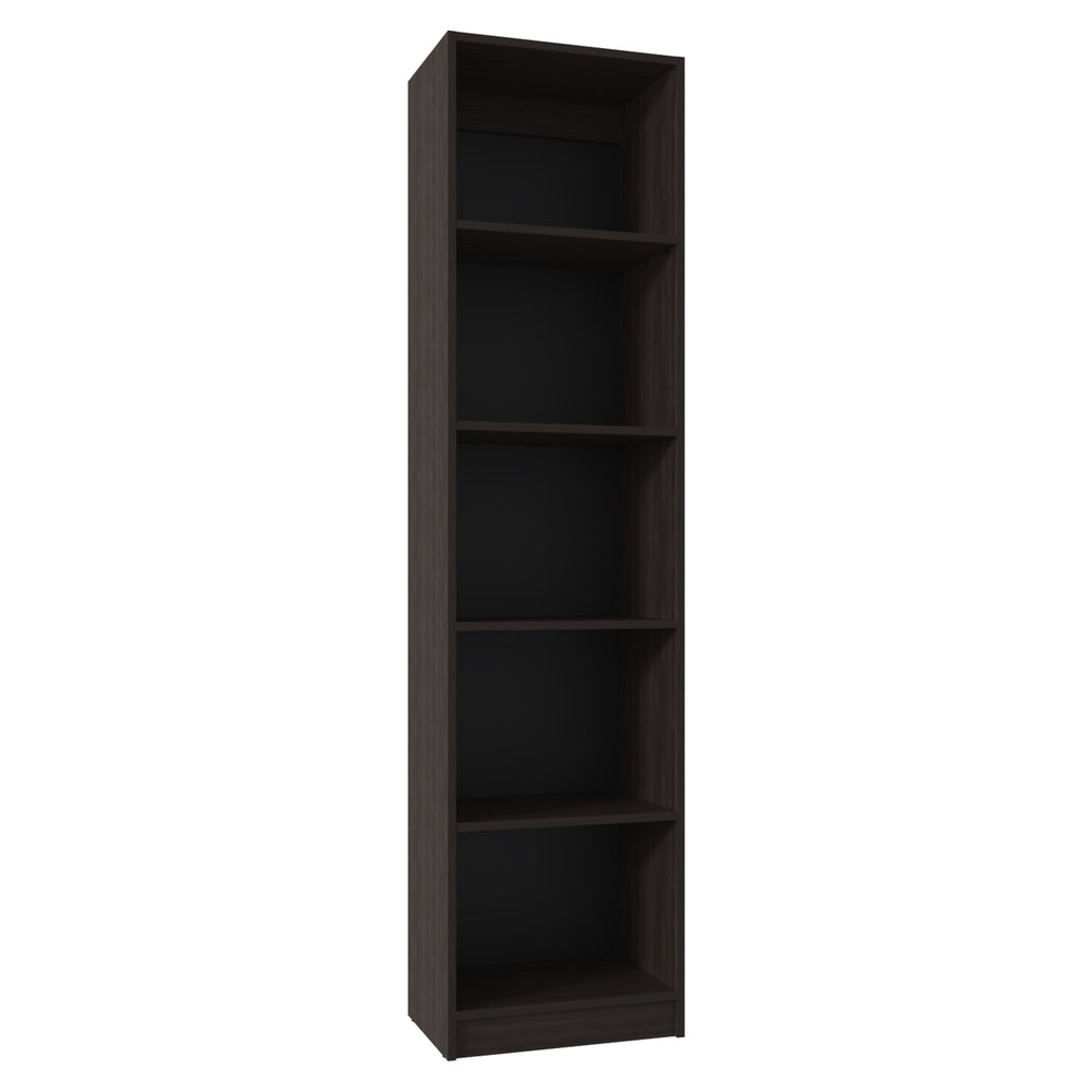English Elm Home Slim 5 Shelves Narrow Bookcase Slim Vertical Storage in Kronos Walnut – Stylish Space Saver B070P337150