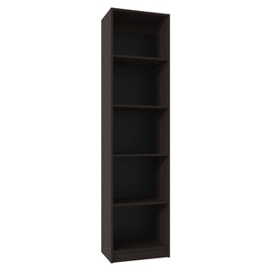 English Elm Home Slim 5 Shelves Narrow Bookcase Slim Vertical Storage in Kronos Walnut – Stylish Space Saver B070P337150