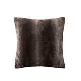 Madison Park Zuri Glam/Luxury Faux Fur Square Pillow MP30-1914 Brown