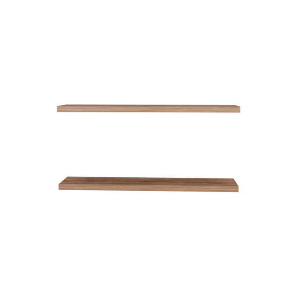 English Elm Ecco Floating Shelves Set of 2 47" — Sleek MDF Wall-Mounted Display with Hidden Brackets for Storage Beige 49 L x 11 W x 4 H B200P286945