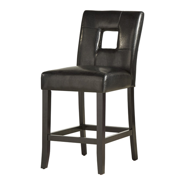 Breanne Upholstered Counter Stool with Keyhole Back and Rubberwood Frame for Kitchen