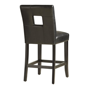 Breanne Upholstered Counter Stool with Keyhole Back and Rubberwood Frame for Kitchen