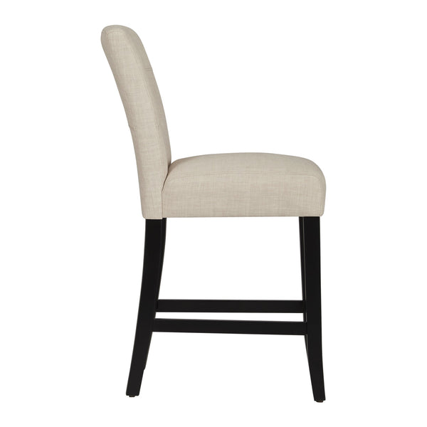 Breanne Upholstered Counter Stool with Keyhole Back and Rubberwood Frame for Kitchen