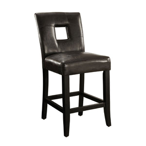 Breanne Upholstered Counter Stool with Keyhole Back and Rubberwood Frame for Kitchen