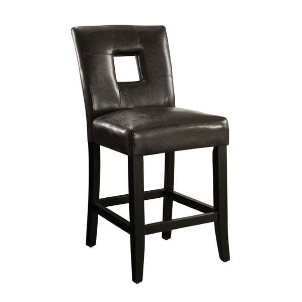 Breanne Upholstered Counter Stool with Keyhole Back and Rubberwood Frame for Kitchen