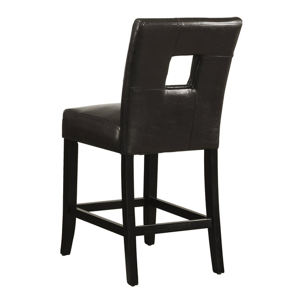 Breanne Upholstered Counter Stool with Keyhole Back and Rubberwood Frame for Kitchen