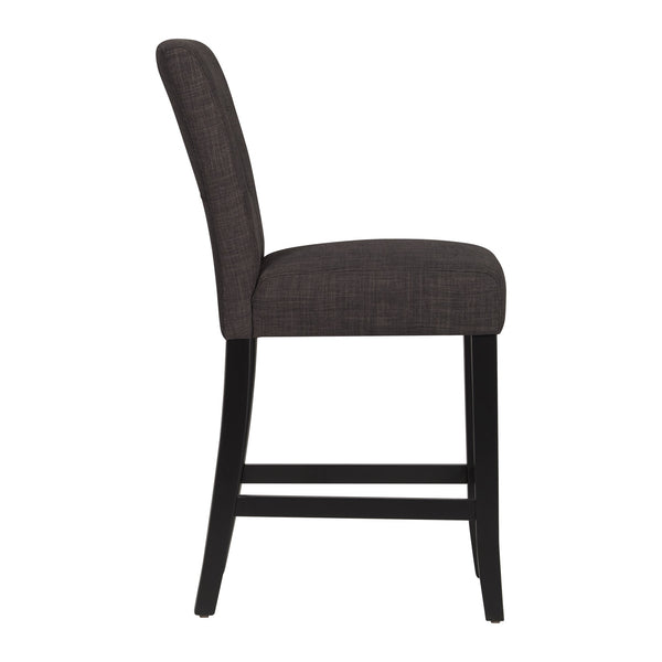 Breanne Upholstered Counter Stool with Keyhole Back and Rubberwood Frame for Kitchen