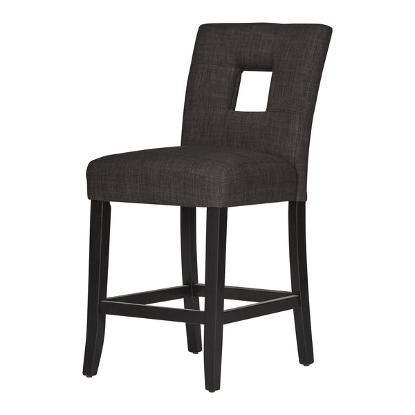 Breanne Upholstered Counter Stool with Keyhole Back and Rubberwood Frame for Kitchen