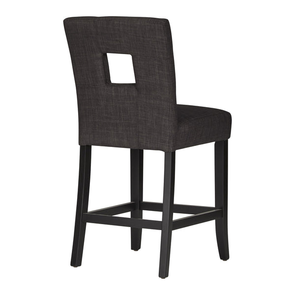 Breanne Upholstered Counter Stool with Keyhole Back and Rubberwood Frame for Kitchen