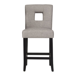Breanne Upholstered Counter Stool with Keyhole Back and Rubberwood Frame for Kitchen