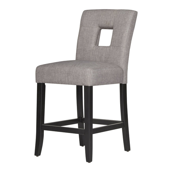 Breanne Upholstered Counter Stool with Keyhole Back and Rubberwood Frame for Kitchen
