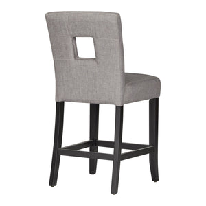 Breanne Upholstered Counter Stool with Keyhole Back and Rubberwood Frame for Kitchen