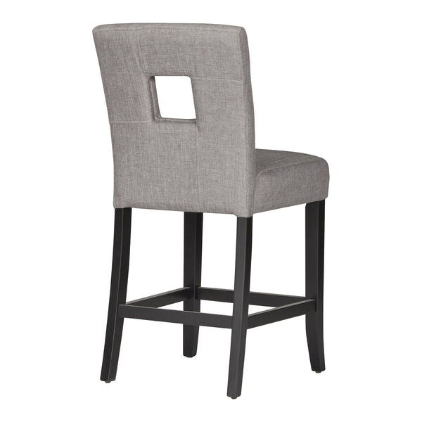 Breanne Upholstered Counter Stool with Keyhole Back and Rubberwood Frame for Kitchen