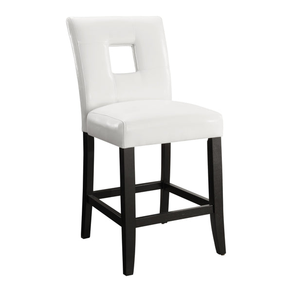Breanne Upholstered Counter Stool with Keyhole Back and Rubberwood Frame for Kitchen