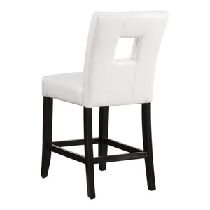 Breanne Upholstered Counter Stool with Keyhole Back and Rubberwood Frame for Kitchen