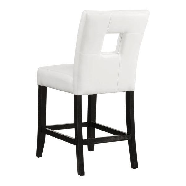 Breanne Upholstered Counter Stool with Keyhole Back and Rubberwood Frame for Kitchen