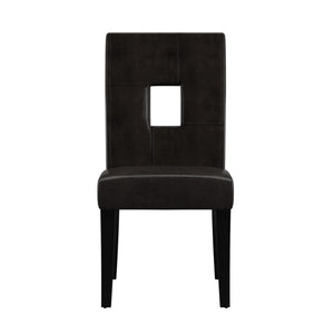 Breanne Upholstered Keyhole Back Dining Chair Set with Rubberwood Legs Modern Style