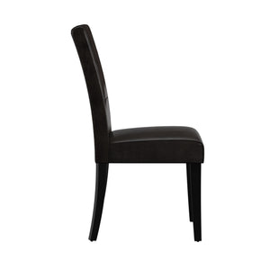 Breanne Upholstered Keyhole Back Dining Chair Set with Rubberwood Legs Modern Style