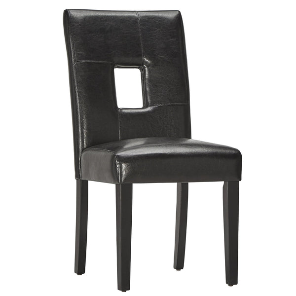 Breanne Upholstered Keyhole Back Dining Chair Set with Rubberwood Legs Modern Style