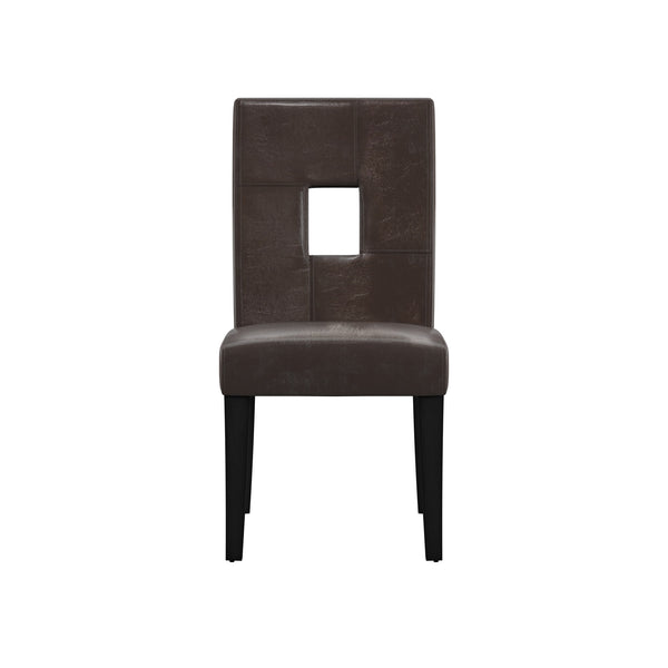 Breanne Upholstered Keyhole Back Dining Chair Set with Rubberwood Legs Modern Style