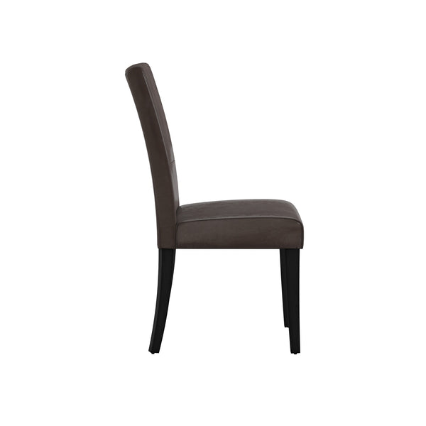 Breanne Upholstered Keyhole Back Dining Chair Set with Rubberwood Legs Modern Style