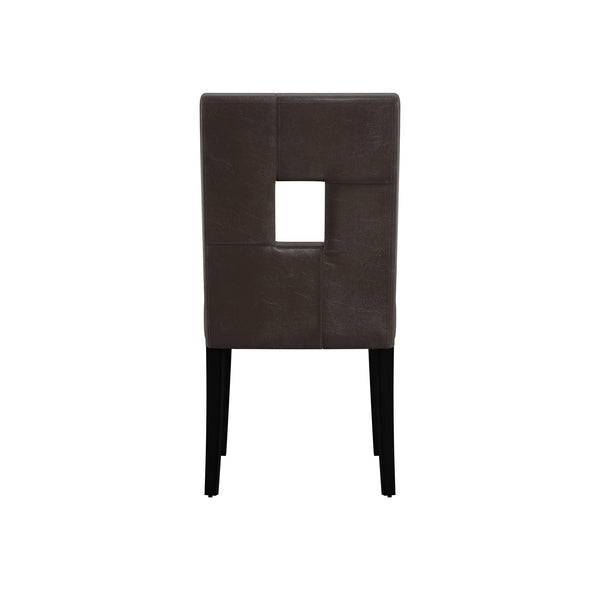 Breanne Upholstered Keyhole Back Dining Chair Set with Rubberwood Legs Modern Style