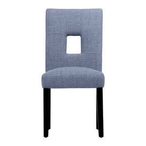 Breanne Upholstered Keyhole Back Dining Chair Set with Rubberwood Legs Modern Style