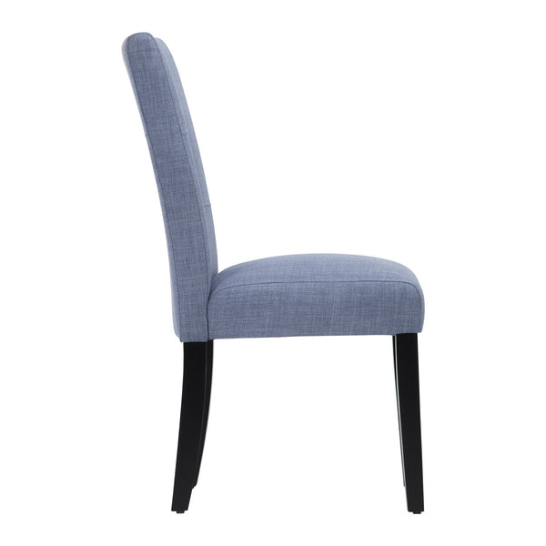 Breanne Upholstered Keyhole Back Dining Chair Set with Rubberwood Legs Modern Style