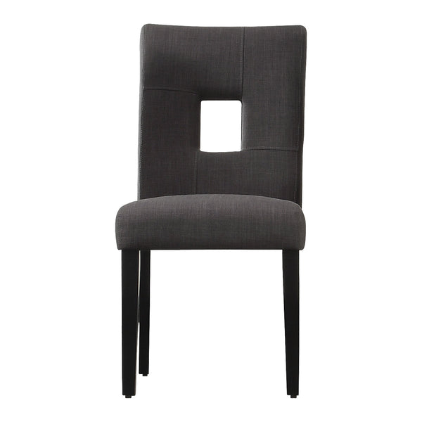 Breanne Upholstered Keyhole Back Dining Chair Set with Rubberwood Legs Modern Style