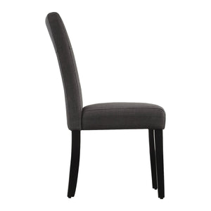 Breanne Upholstered Keyhole Back Dining Chair Set with Rubberwood Legs Modern Style