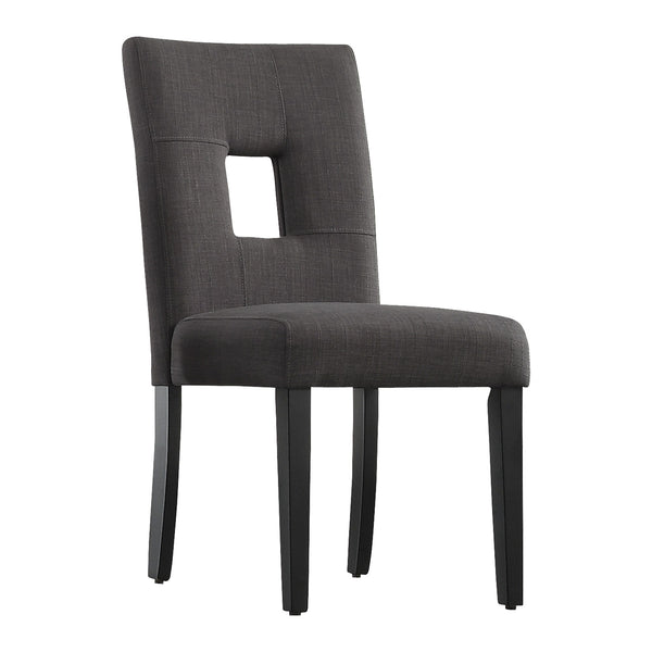 Breanne Upholstered Keyhole Back Dining Chair Set with Rubberwood Legs Modern Style