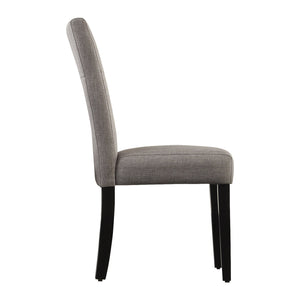 Breanne Upholstered Keyhole Back Dining Chair Set with Rubberwood Legs Modern Style