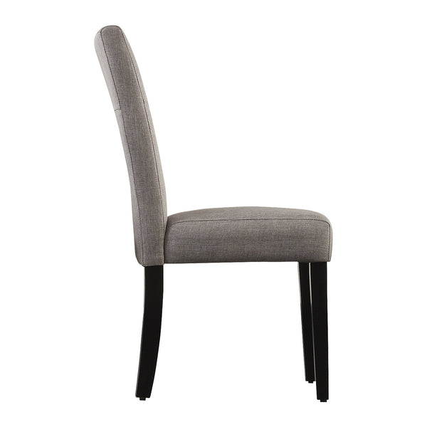 Breanne Upholstered Keyhole Back Dining Chair Set with Rubberwood Legs Modern Style