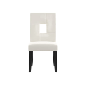 Breanne Upholstered Keyhole Back Dining Chair Set with Rubberwood Legs Modern Style
