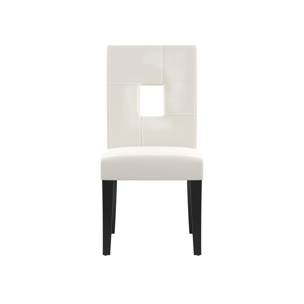 Breanne Upholstered Keyhole Back Dining Chair Set with Rubberwood Legs Modern Style